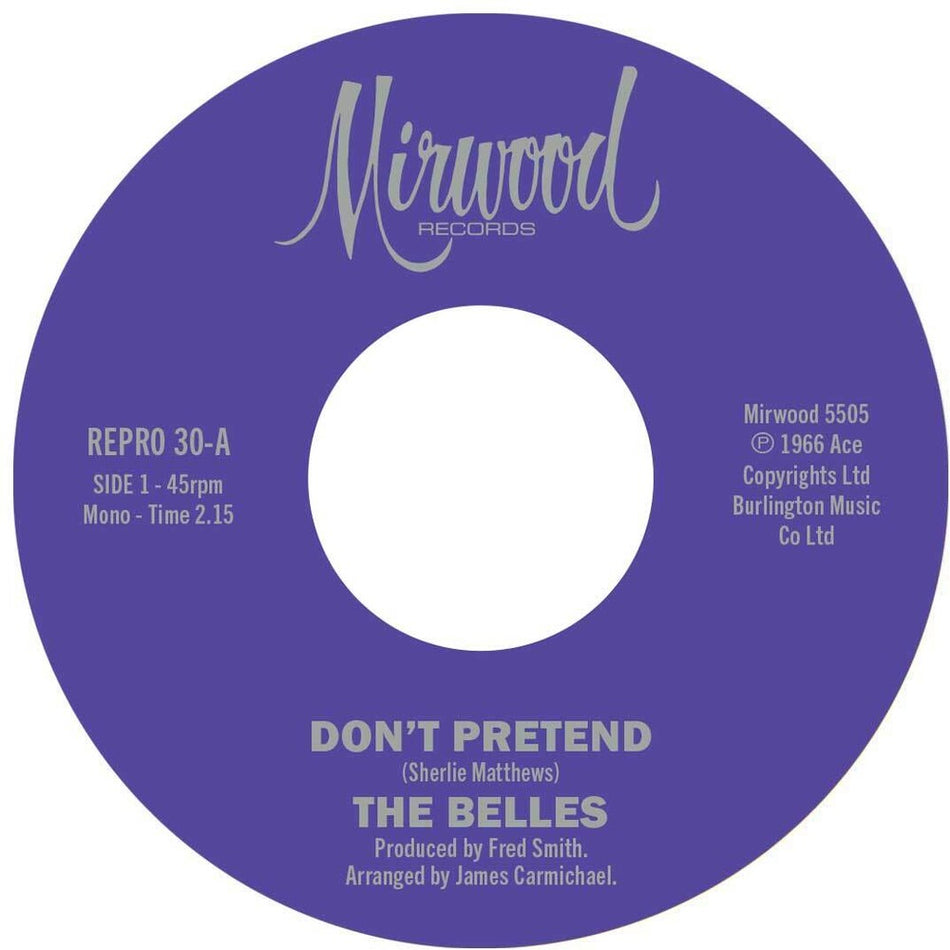 the album cover for Belles - Don't Pretend / Cupid's Got A Hold (Uk)