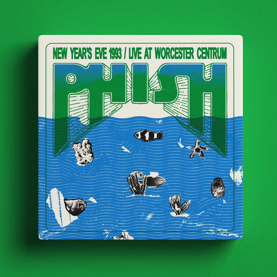 the album cover for Phish - New Year's Eve 1993, Live At Worcester Centrum [Seaweed + Water 180g Vinyl Deluxe Box Set]