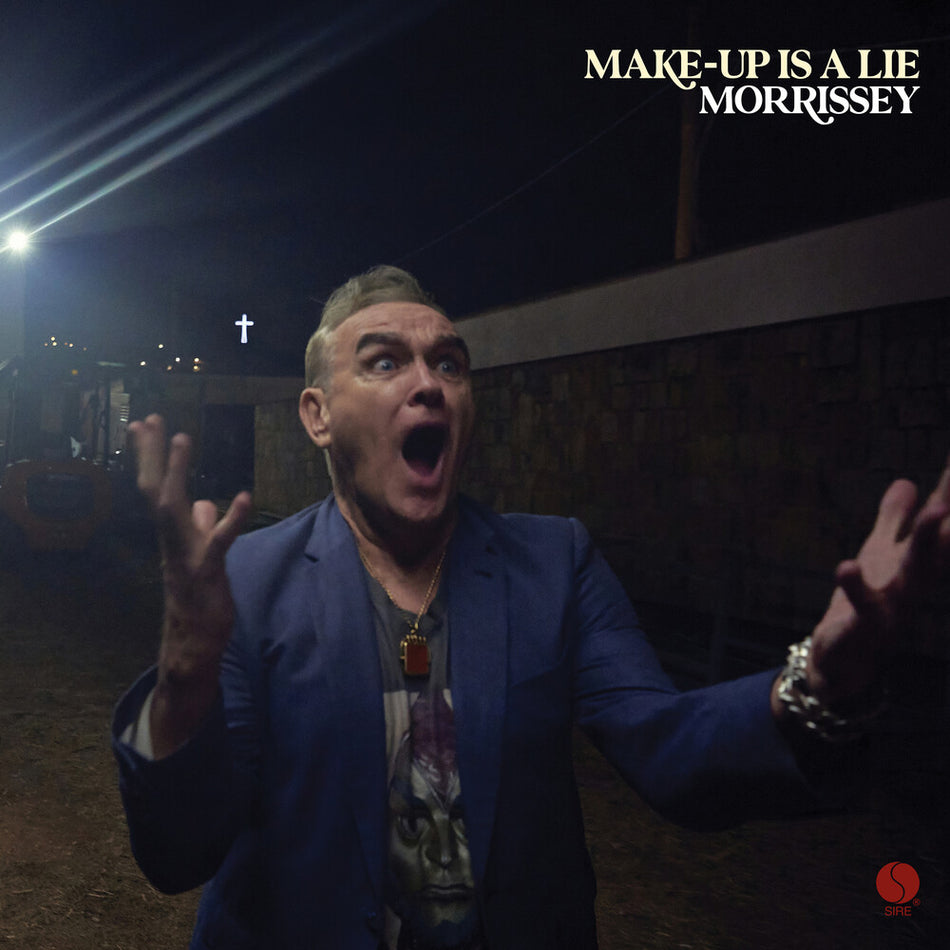 the album cover for Morrissey - Make-Up Is A Lie [Blue]