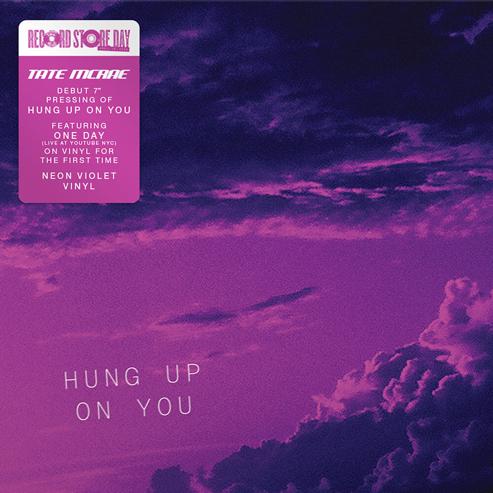 the album cover for Tate McRae - Hung Up On You / One Day (Live) [Colored Vinyl] [RSD 2026]