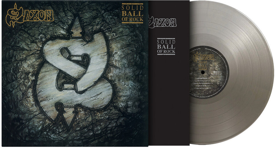 the album cover for Saxon - Solid Ball Of Rock [180 Gram Silver]