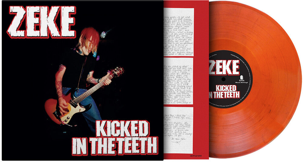 the album cover for Zeke - Kicked In The Teeth [180 Gram Red/Black Marble]