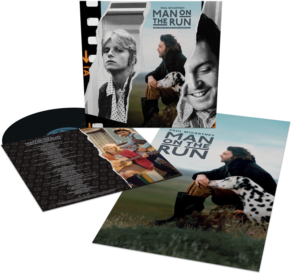 the album cover for Paul McCartney & Wings - Man On The Run Soundtrack