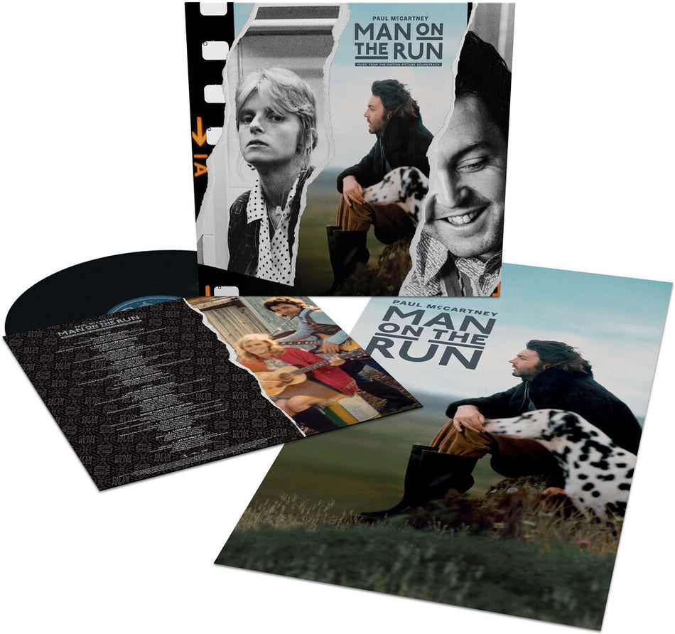 the album cover for Paul McCartney & Wings - Man On The Run Soundtrack