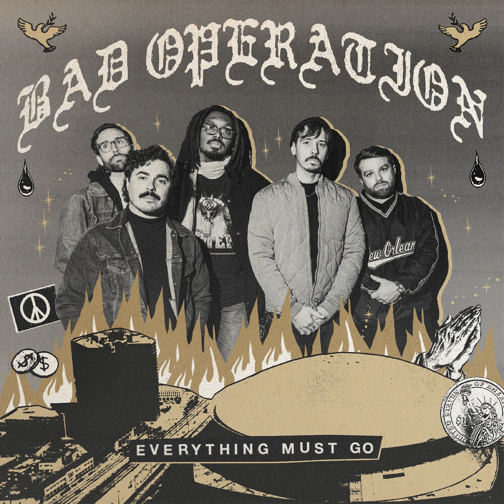 the album cover for Bad Operation - Everything Must Go - Gold [Colored Vinyl] (Gol) [Download Included]