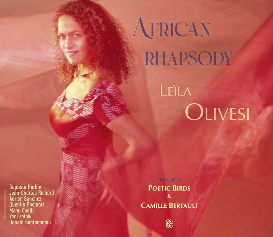 the album cover for Leila Olivesi - African Rhapsody (Uk)