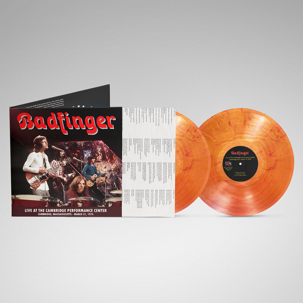 the album cover for Badfinger - Live At The Performance Center - Cambridge, Ma