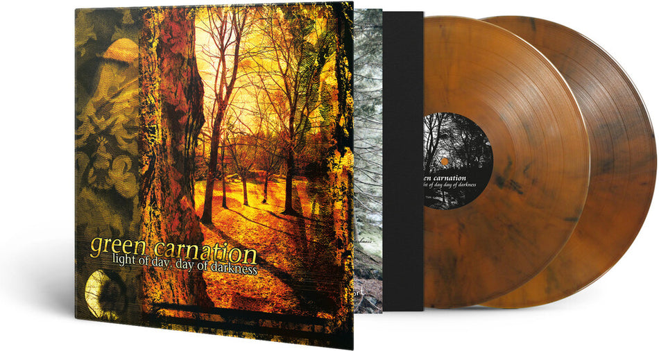 the album cover for Green Carnation - Light Of Day Day Of Darkness - Orange/Black (Blk)