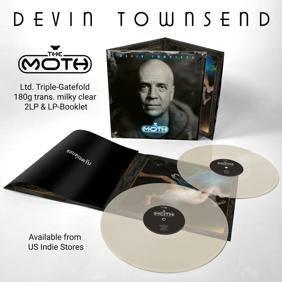 the album cover for Devin Townsend - Moth [Clear Vinyl] (Gate) [With Booklet] (Wht) [Indie Exclusive]