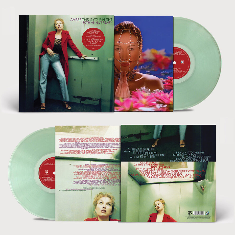 the album cover for Amber - This Is Your Night (30th Anniversary) [Colored Vinyl] [Deluxe]