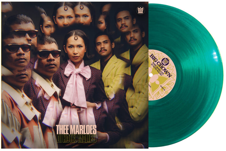 the album cover for Thee Marloes - Di Hotel Malibu [Indie Exclusive] Green [Colored Vinyl] (Grn) [Indie Exclusive]