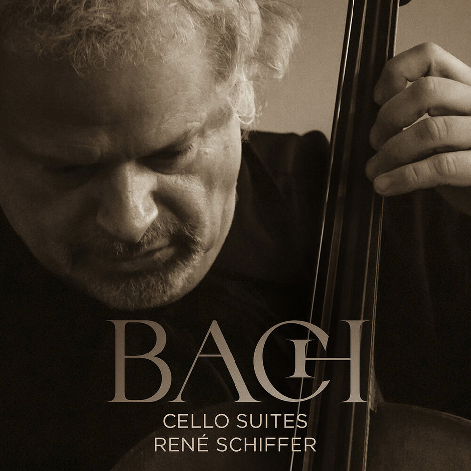 the album cover for Rene Schiffer - J.S. Bach: Cello Suites