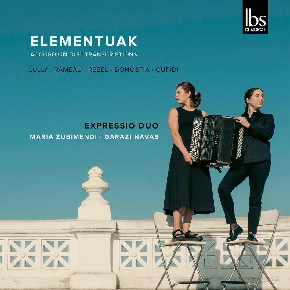 the album cover for Expressio Duo - Elementuak - Accordion Duo Transcriptions
