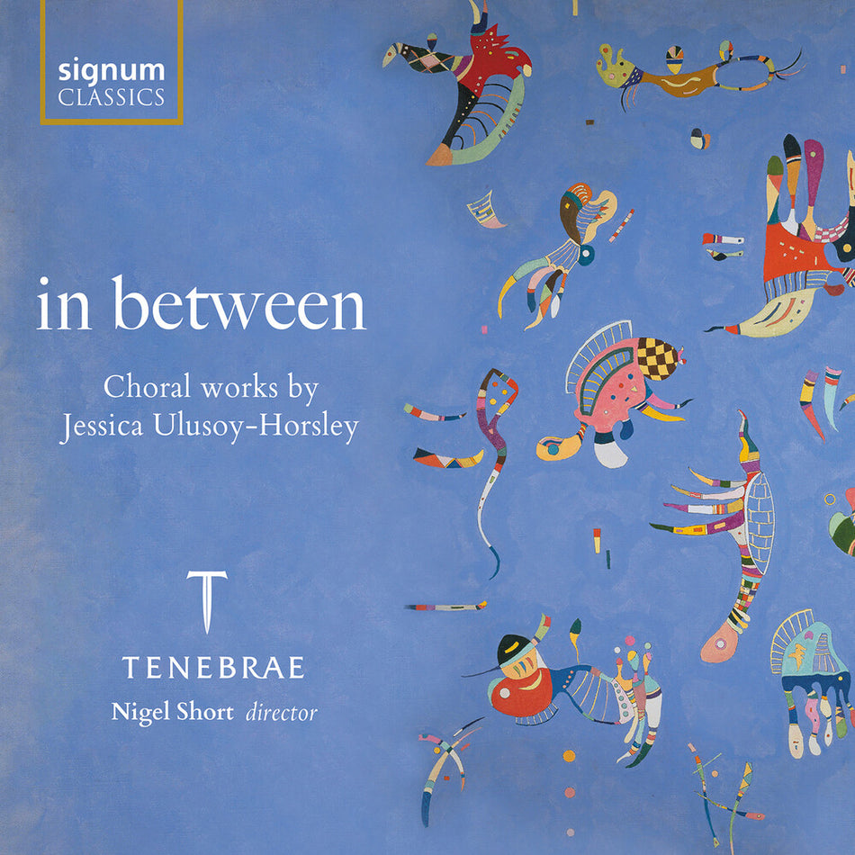 the album cover for Tom Herring - In Between - Choral Works By Jessica Ulusoy-Horsle
