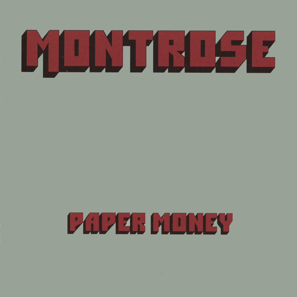 the album cover for Montrose - Paper Money Featuring Sammy Hagar [Clear Vinyl] (Red)