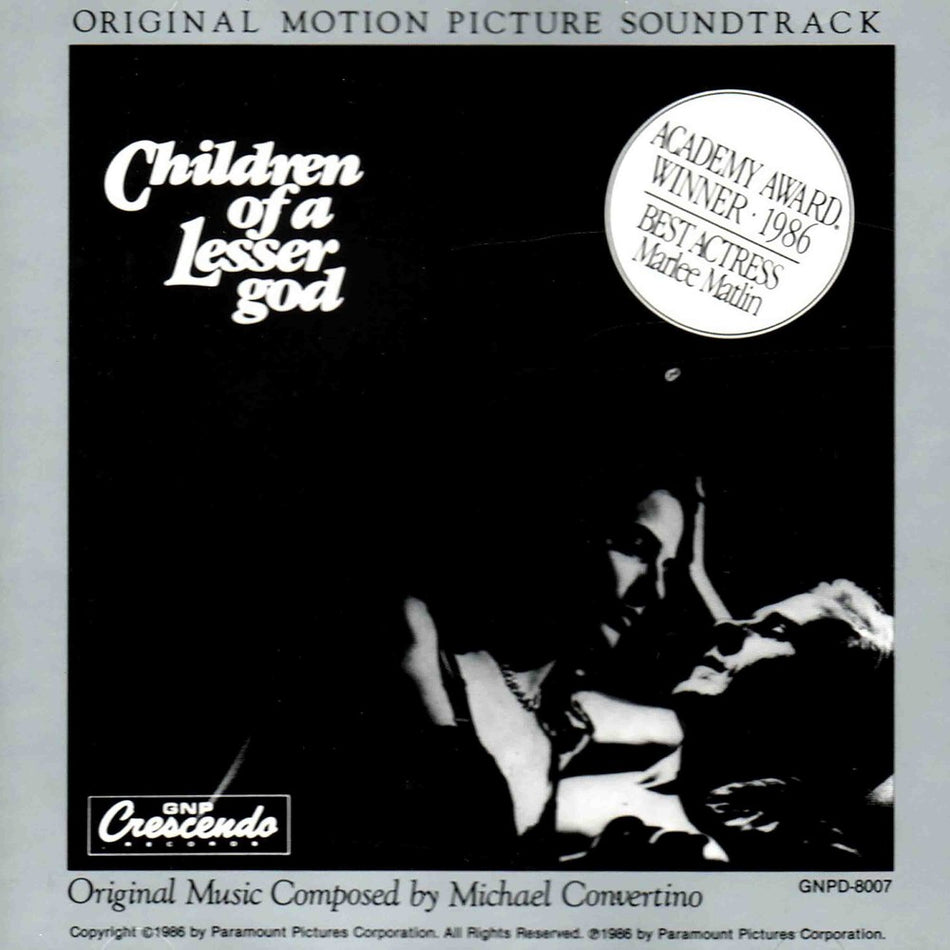 the album cover for Children Of A Lesser God / O.S.T. - Children Of A Lesser God / O.S.T.
