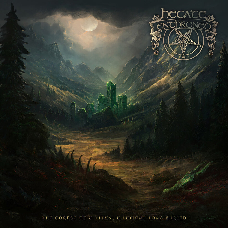 the album cover for Hecate Enthroned - Corpse Of A Titan A Lament Long Buried