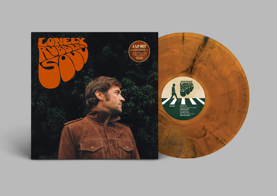 the album cover for John Craigie - Lonely Rubber Soul [Indie Exclusive] (Brwn) [Colored Vinyl] [180 Gram] [Indie Exclusive]