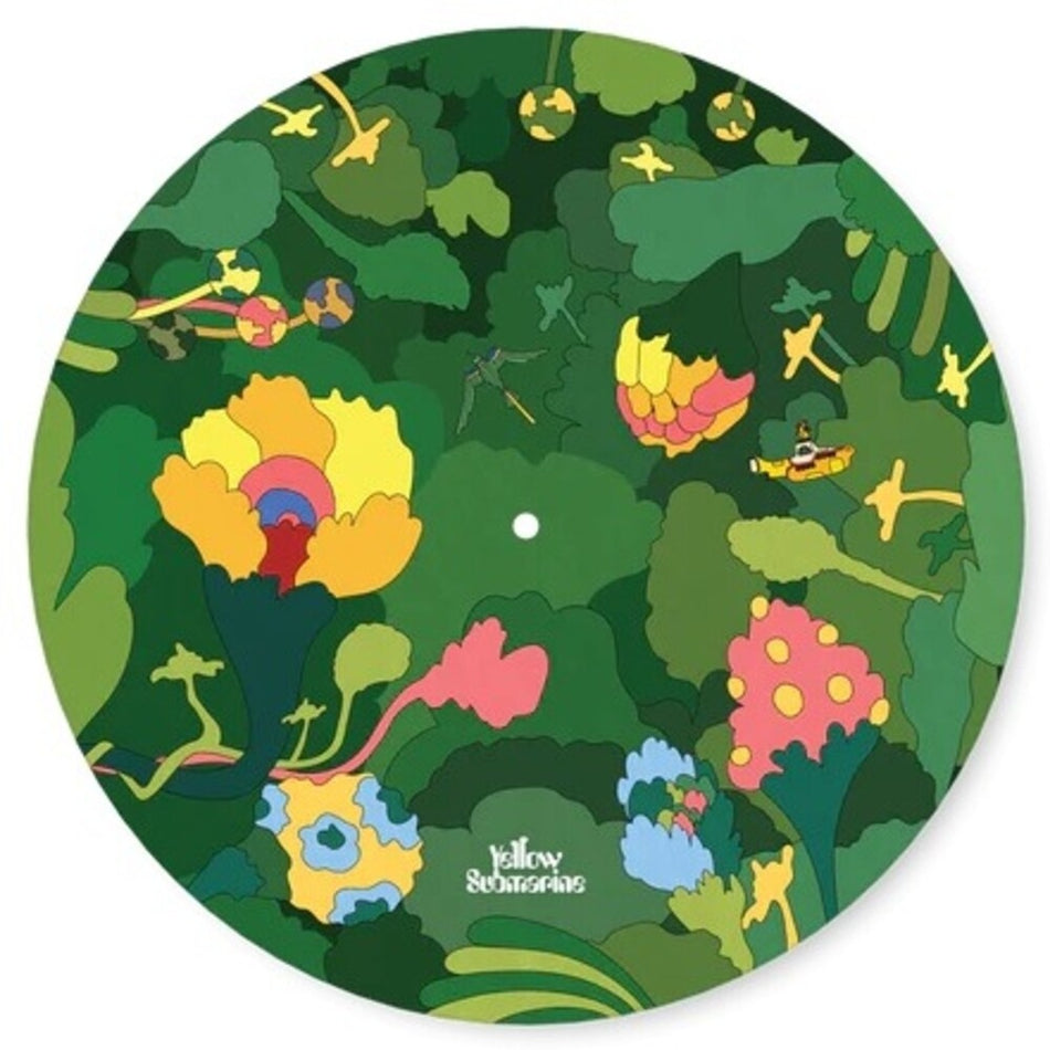 the album cover for Beatles Yellow Sub Record Mat Pepperland Woods - Beatles Yellow Sub Record Mat Pepperland Woods