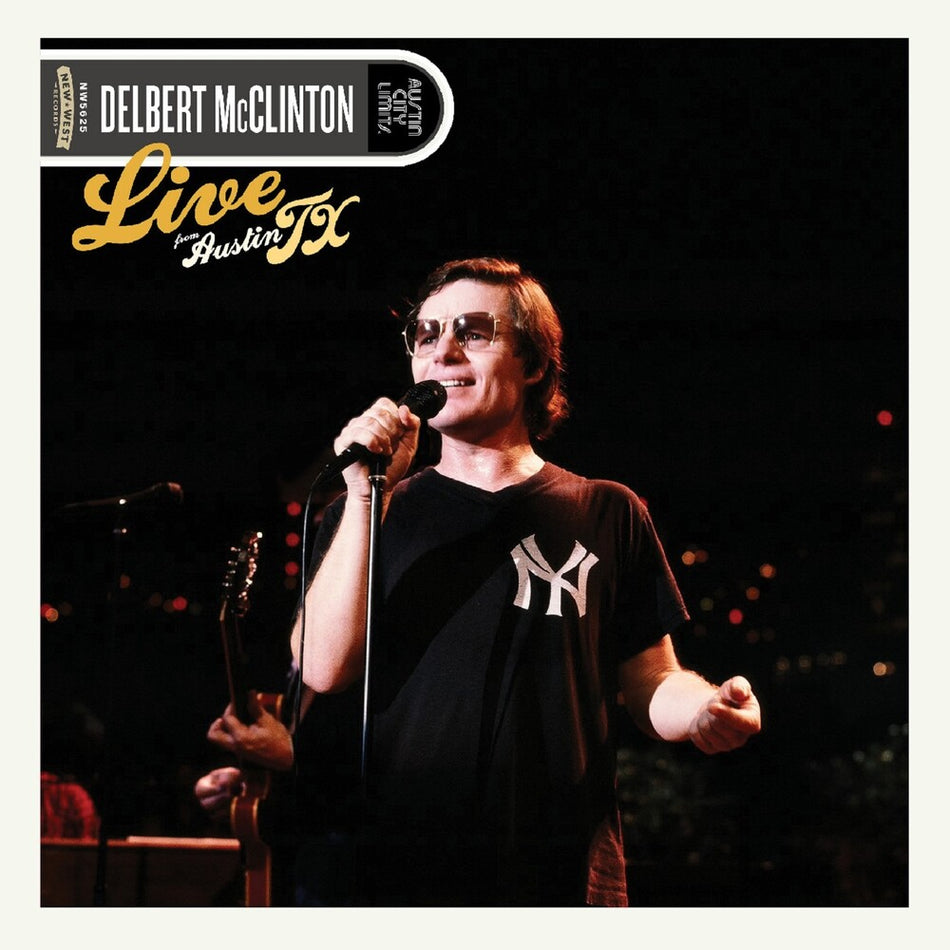 the album cover for Delbert McClinton - Live From Austin Tx [Indie Exclusive] Red White & Blue [Colored Vinyl]