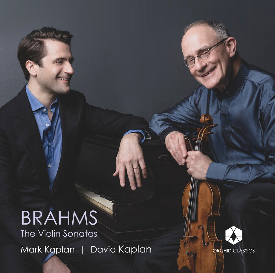 the album cover for Mark Kaplan  / Kaplan,David - Brahms: The Violin Sonatas