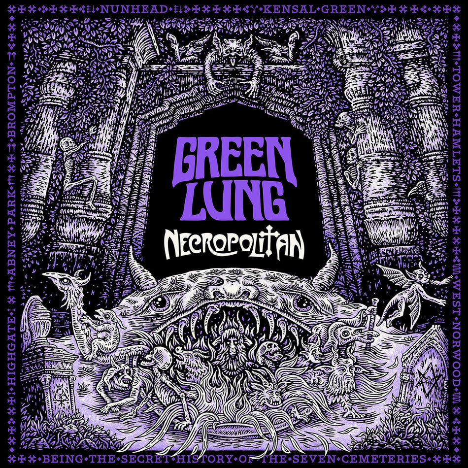 the album cover for Green Lung - Necropolitan (gatefold/midnight Sparkle / Starlight Vinyl) (i)