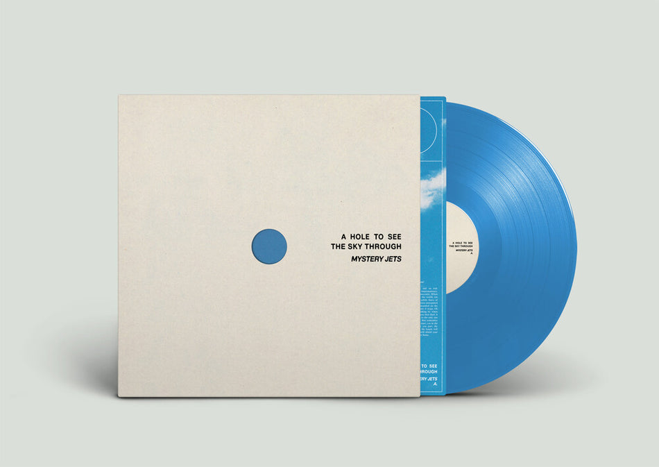 the album cover for Mystery Jets - Hole To See The Sky Through [Indie Exclusive] (Blue) [Colored Vinyl]