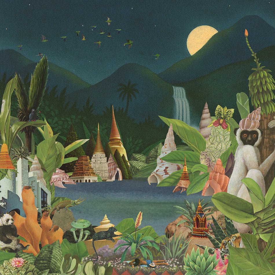 the album cover for Monster Rally - Echoes Of The Emerald Sands [Colored Vinyl]