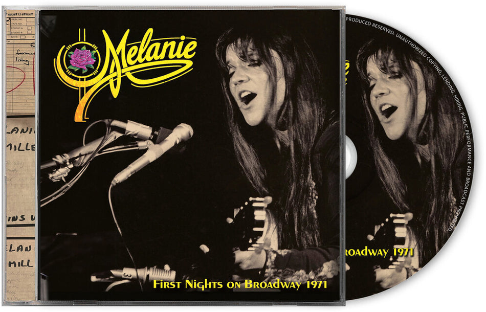 the album cover for Melanie - First Nights on Broadway - 1971