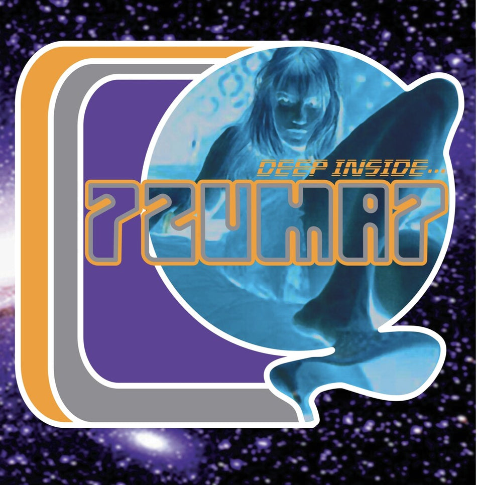the album cover for 7zuma7 - Deep Inside... Beneath the Desert Floor: Chapter 11 (lavender Marbeled Vinyl)