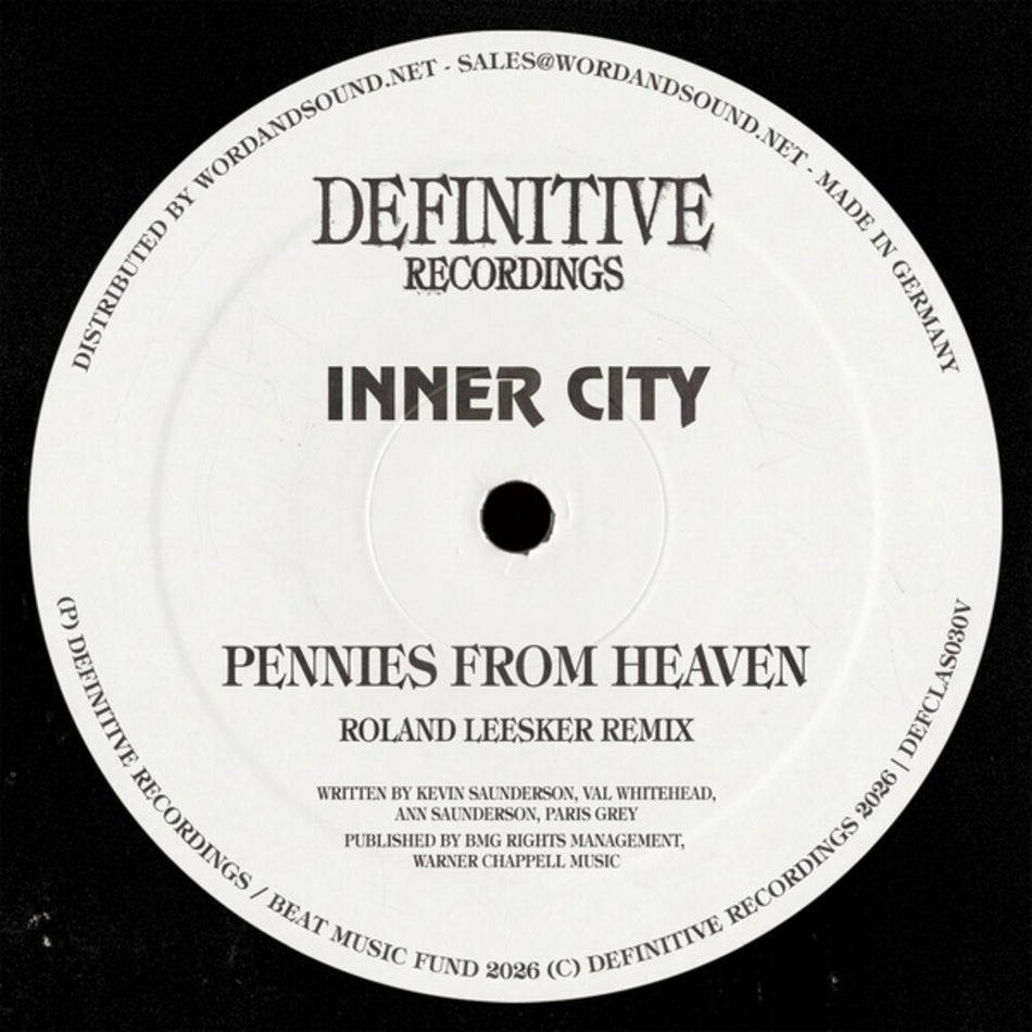 the album cover for Inner City & Kevin Saunderson - Pennies From Heaven (roland Leesker Remix)