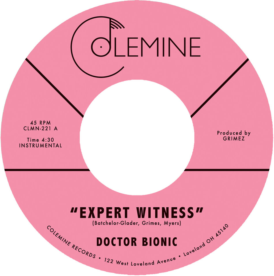 the album cover for Doctor Bionic - Expert Witness B/W Mistake - Purple [Colored Vinyl] (Purp)