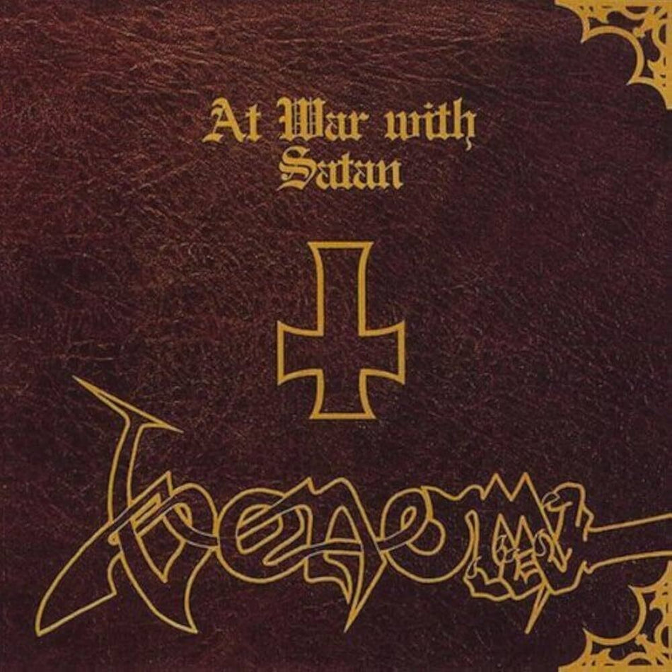the album cover for Venom - At War With Satan