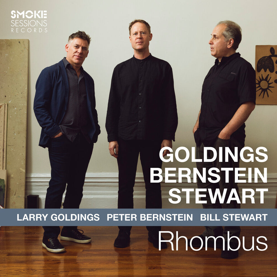 the album cover for Larry Goldings  / Bernstein,Peter / Stewart,Bill - Rhombus