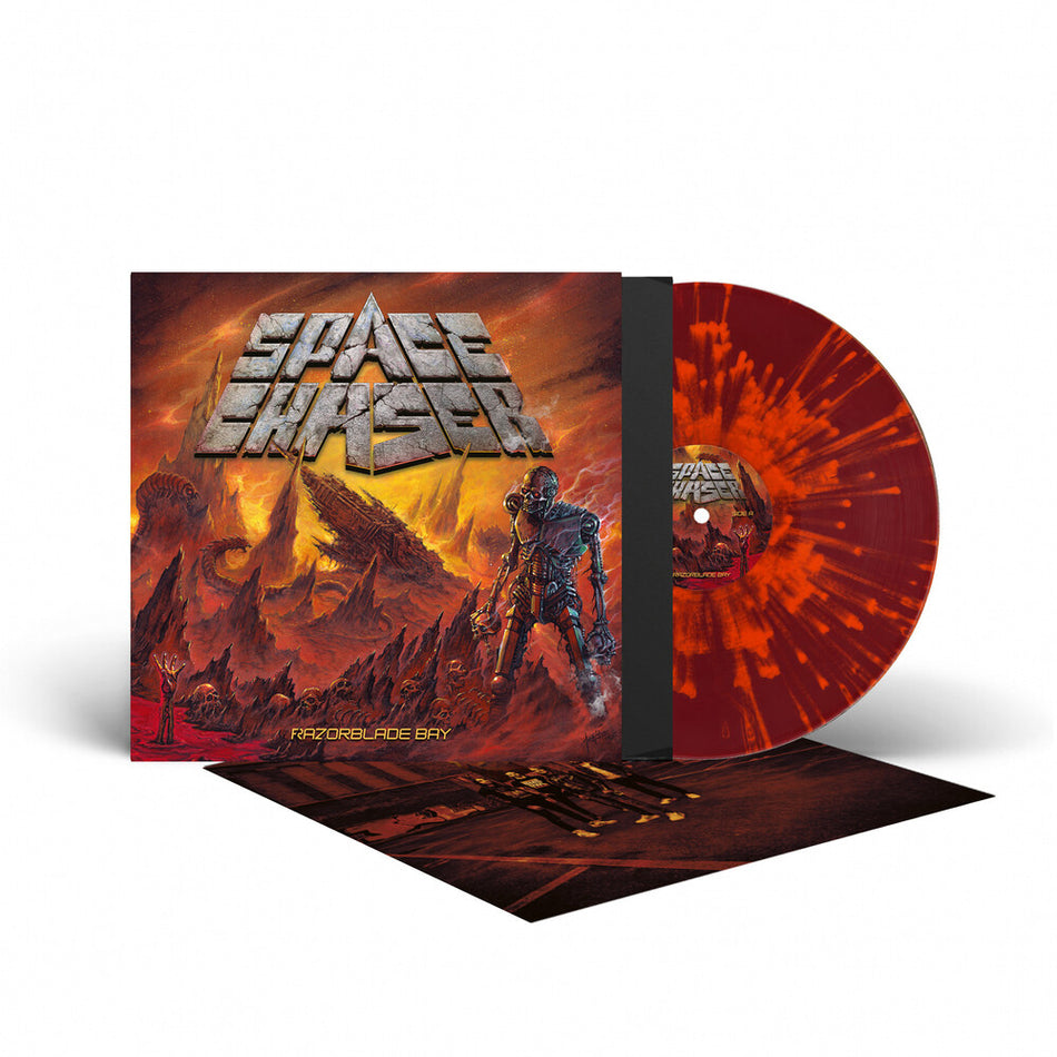 the album cover for Space Chaser - Razorblade Bay [Colored Vinyl] [Limited Edition] (Ofgv)