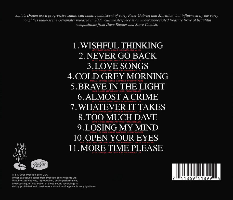 the album cover for Julia's Dream - Hindsight