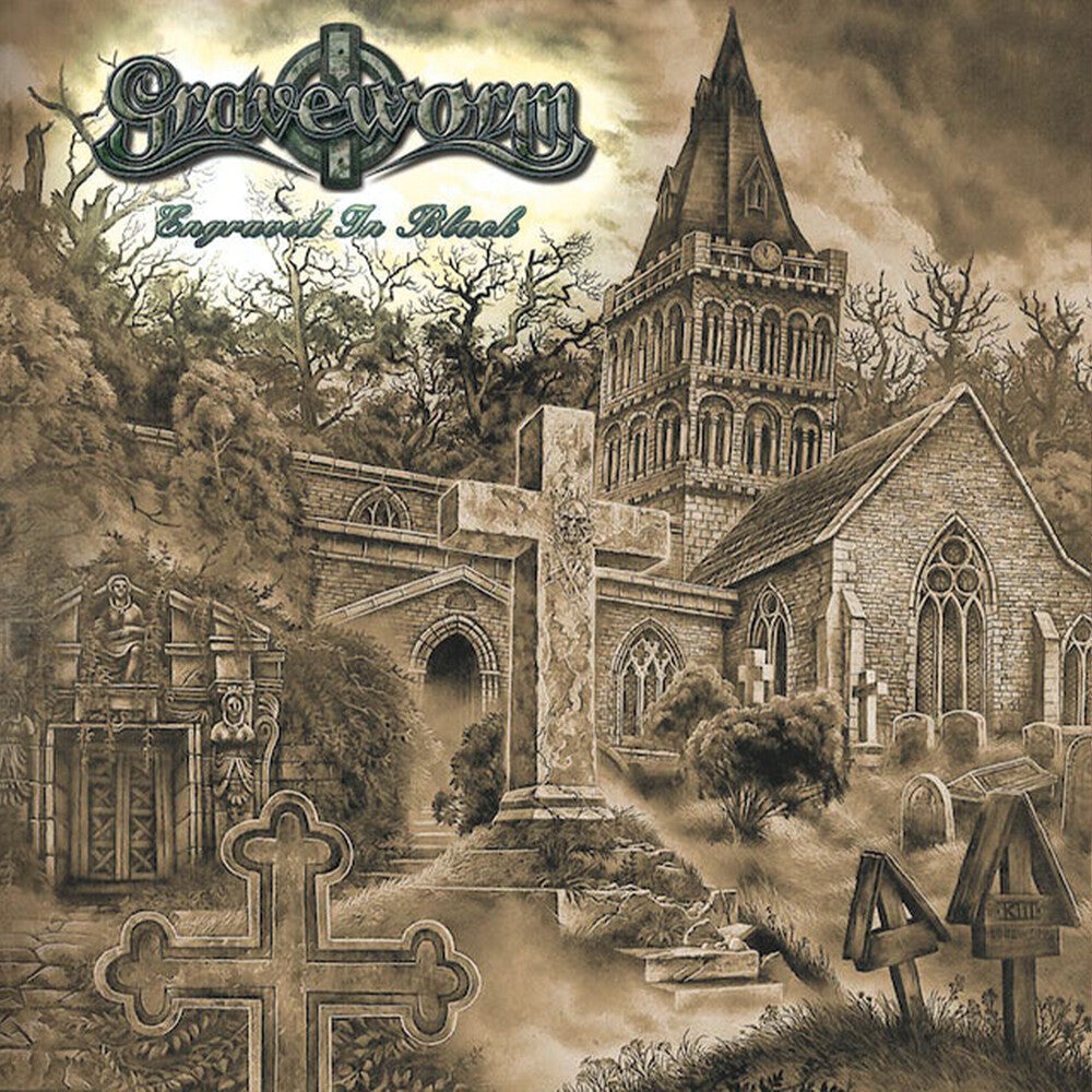 the album cover for Graveworm - Engraved in Black (blue Vinyl)