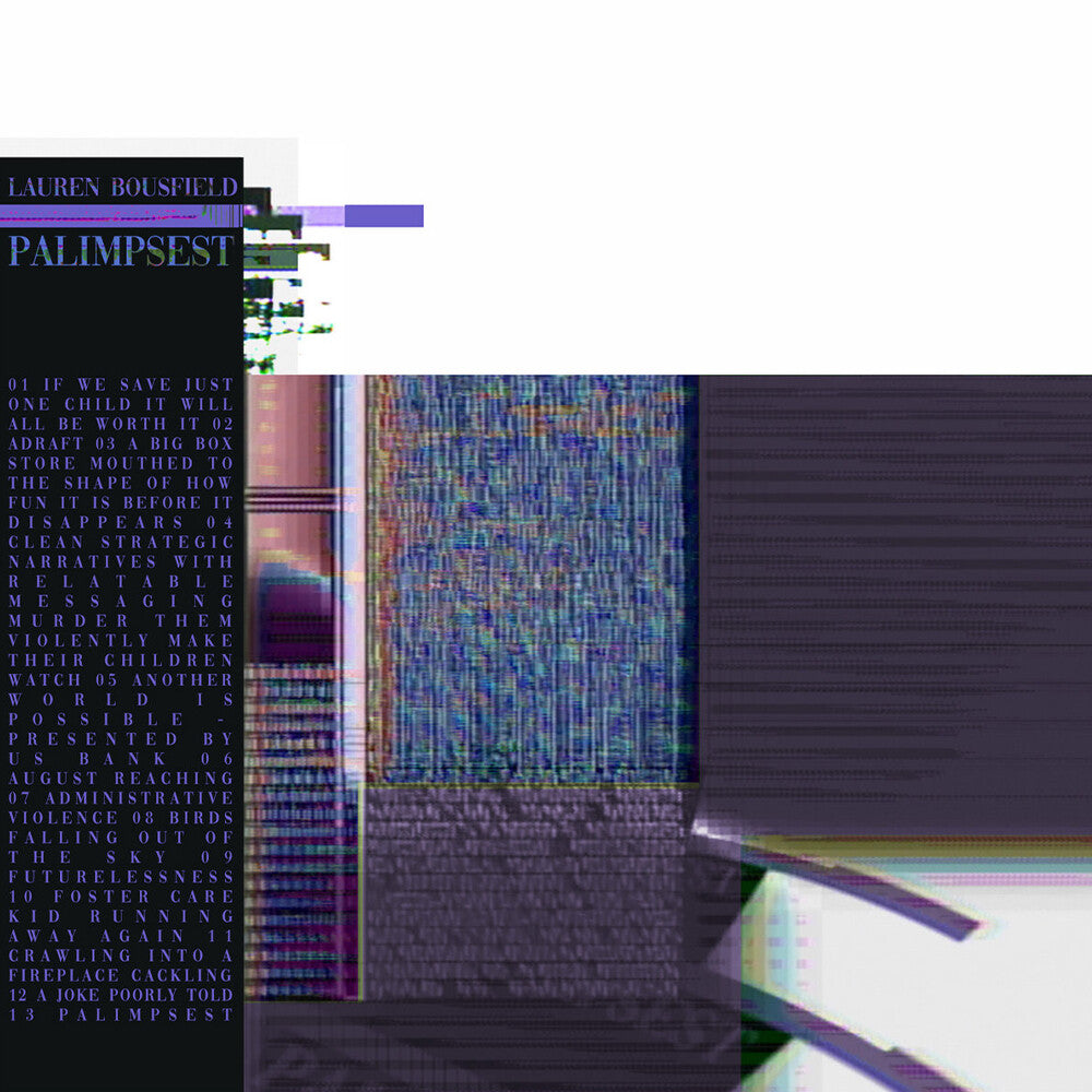 the album cover for Lauren Bousfield - Palimpsest [Translucent Blue & Grey]