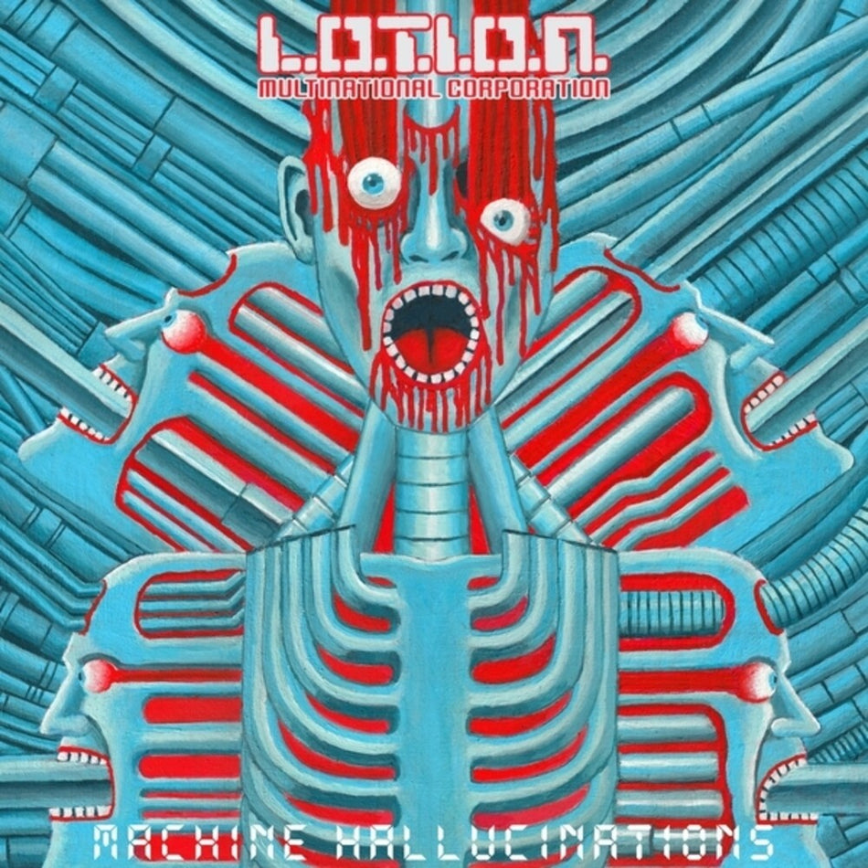 the album cover for L.O.T.I.O.N Multinational Corporation - Machine Hallucinations