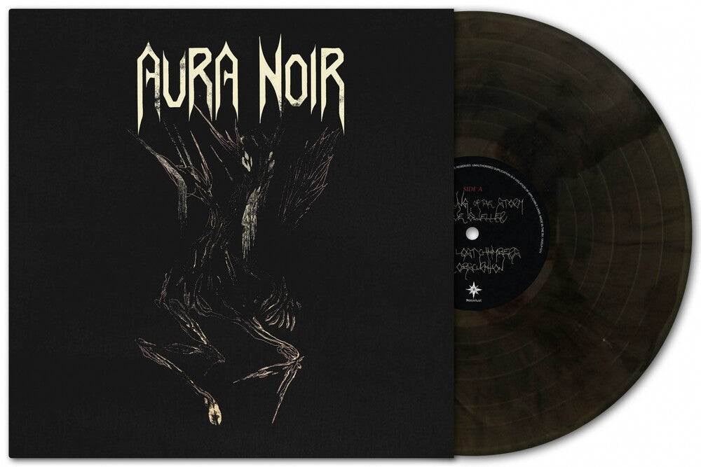 the album cover for Aura Noir - Aura Noire - 140gm Clear & Black Vinyl (Blk) (Uk)