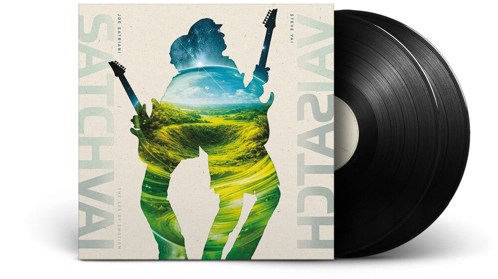 the album cover for Joe Satriani and Steve Vai - The Sea of Emotion [Black]