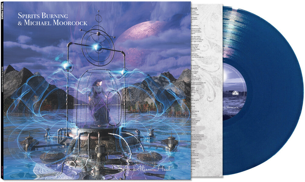 the album cover for Spirits Burning & Michael Moorcock - An Alien Heat [Blue]