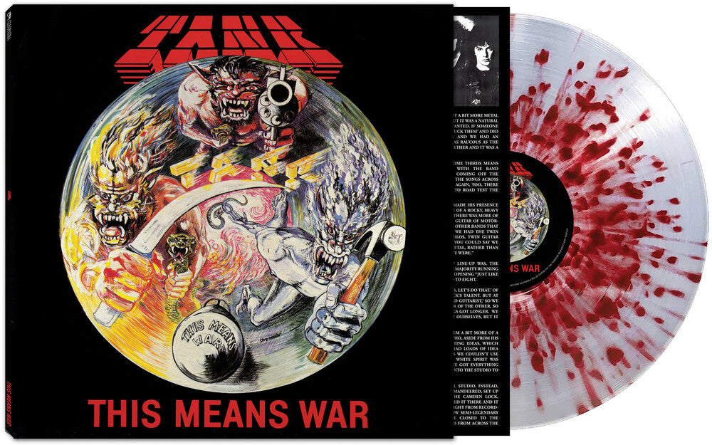 the album cover for Tank - This Means War - [Clear / Red Splatter]