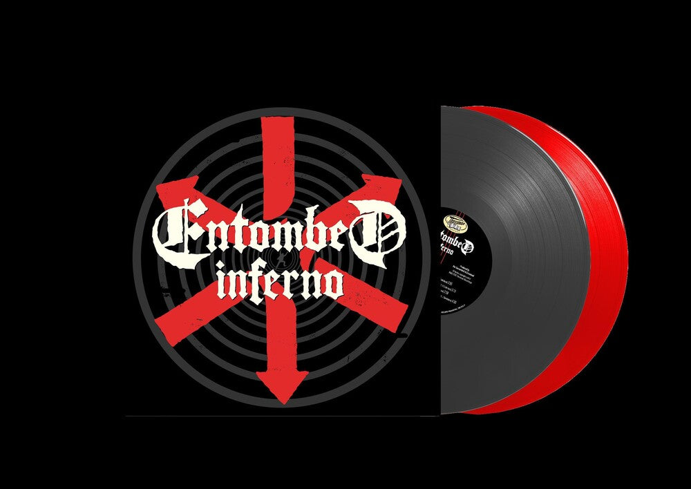 the album cover for Entombed - Inferno [Indie Exclusive] [Colored Vinyl] (Red) [Indie Exclusive]