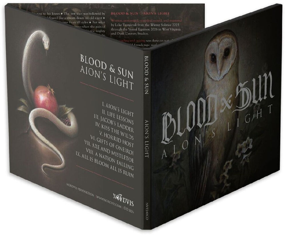 the album cover for Blood & Sun - Aion's Light