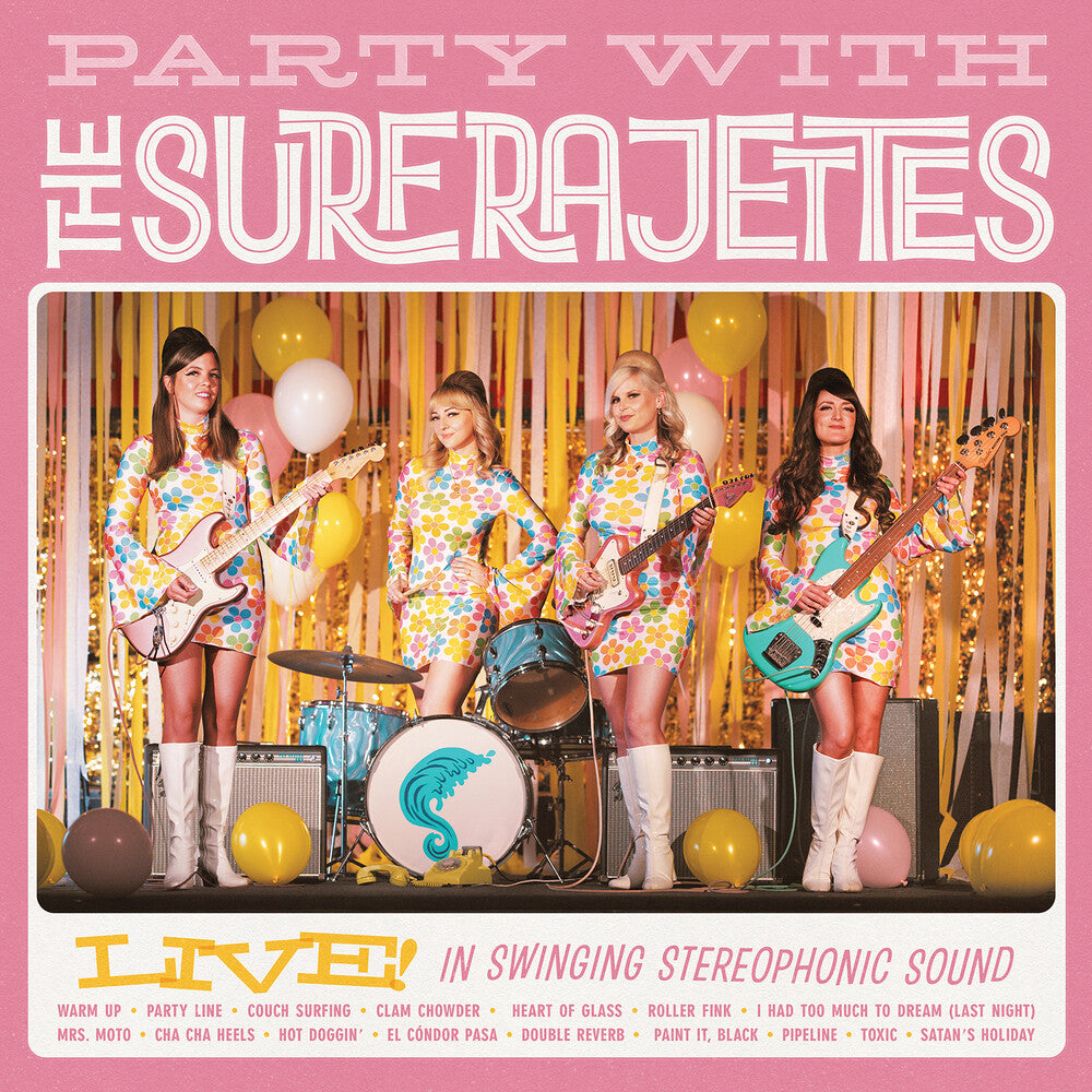 the album cover for Surfrajettes - Party With The Surfrajettes Live! [Colored Vinyl] (Wht)