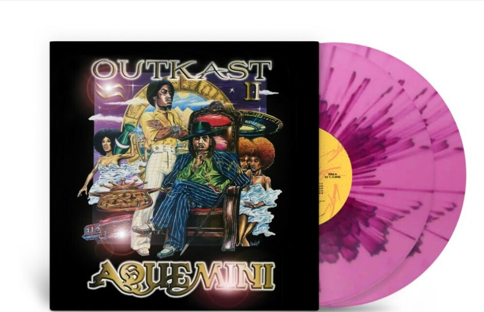 the album cover for Outkast - Aquemini [Colored Vinyl] (Pnk) (Spla) (Uk)