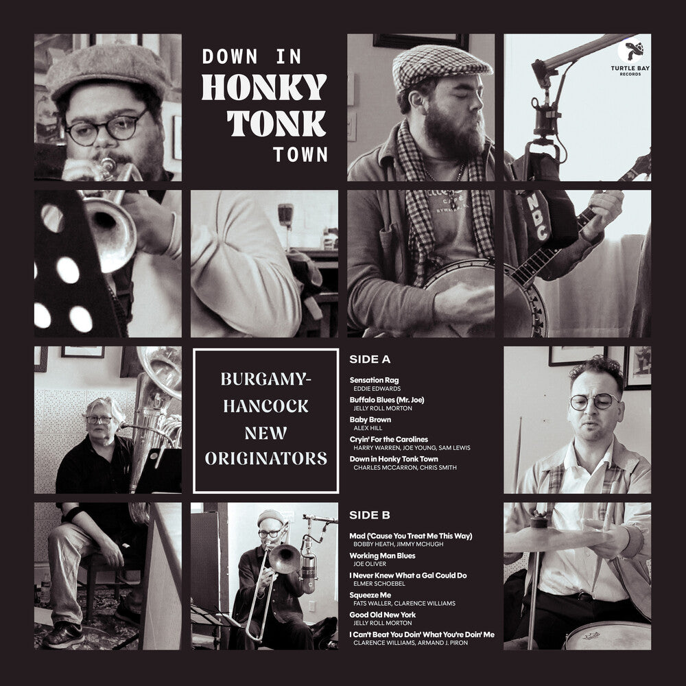 the album cover for Burgamy-Hancock New Originators - Down In Honky Tonk Town