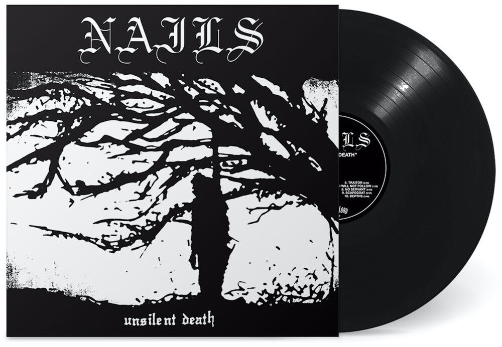 the album cover for Nails - Unsilent Death