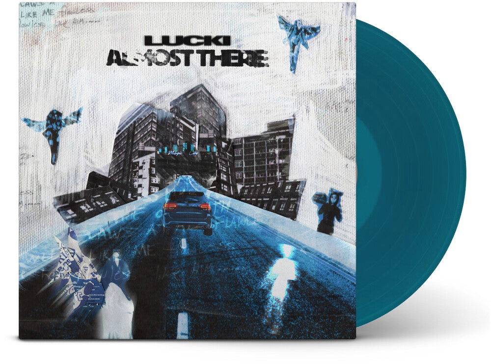 the album cover for Lucki - Almost There [Indie Exclusive] Translucent Blue (Blue) [Colored Vinyl]